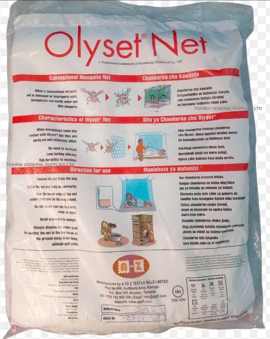 Mosquito nets in a bedroom installation